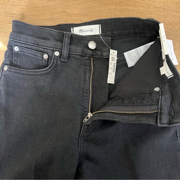 Madewell The Wide-Leg Jean in Black Frost Size 23 NWT - Picture 11 of 13